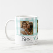 母最高の3枚の写真マザーズ・デイ・ギンガムハート コーヒーマグカップ (左)