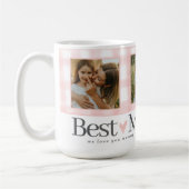 母最高の3枚の写真マザーズ・デイ・ギンガムハート コーヒーマグカップ (左)