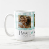 母最高の3枚の写真マザーズ・デイ・ギンガムハート コーヒーマグカップ (左)