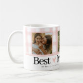 母最高の3枚の写真マザーズ・デイ・ギンガムハート コーヒーマグカップ (左)