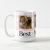 母最高の3枚の写真マザーズ・デイ・ギンガムハート コーヒーマグカップ (左)