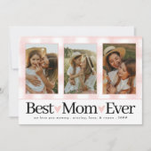 母最高の3枚の写真マザーズ・デイ・ギンガムハート シーズンカード (正面)