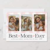 母最高の3枚の写真マザーズ・デイ・ギンガムハート シーズンカード (正面)