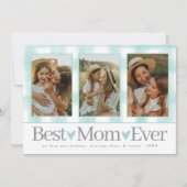 母最高の3枚の写真マザーズ・デイ・ギンガムハート シーズンカード (正面)