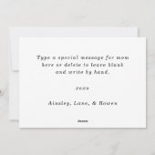 母最高の3枚の写真マザーズ・デイ・ギンガムハート シーズンカード (裏面)