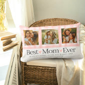 母最高の3枚の写真マザーズ・デイ・ギンガムハート ランバークッション