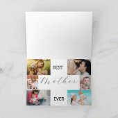 母最高の・エバー | 母の日6写真コラージュ カード (内部)