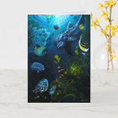 母海グリーティングカード カード (黄色い花)