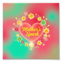 母炎ハート火花 フォトプリント           