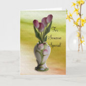 母特別な日誰か カード (黄色い花)