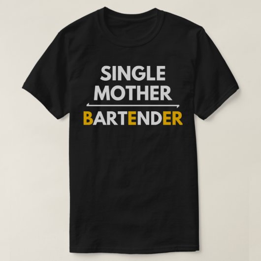 母独身のと野蛮な占領デザイン Tシャツ (デザイン正面)