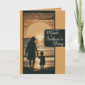 母独身の感謝の父の日 カード (正面)