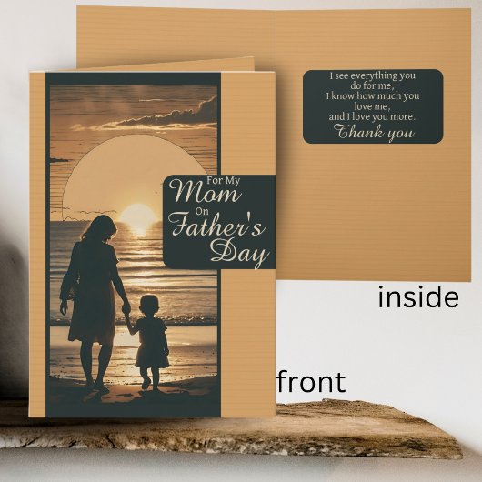 母独身の感謝の父の日 カード