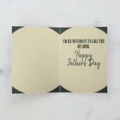 母独身の感謝の父の日 カード (内部)