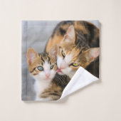 母猫が可愛いベビーが大好き バスタオルセット (ウォッシュタオル)