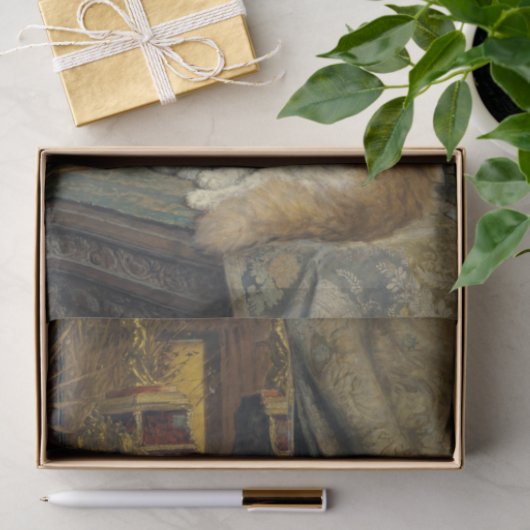 母猫と子猫の腕時計付き 薄葉紙 (ギフト)