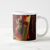 母猫と子猫遊のギター ジャンボコーヒーマグカップ (右)