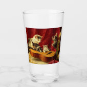 母猫と子猫遊のギター タンブラーグラス (正面)