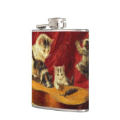 母猫と子猫遊のギター フラスク (左)