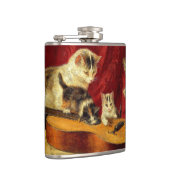 母猫と子猫遊のギター フラスク (右)