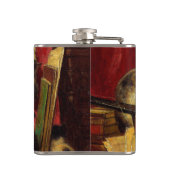 母猫と子猫遊のギター フラスク (裏面)