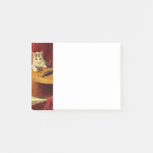 母猫と子猫遊のギター ポストイット (正面)