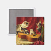 母猫と子猫遊のギター マグネット (正面/裏面)