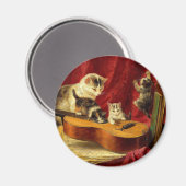 母猫と子猫遊のギター マグネット (正面/裏面)