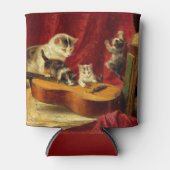 母猫と子猫遊のギター 缶クーラー (正面)