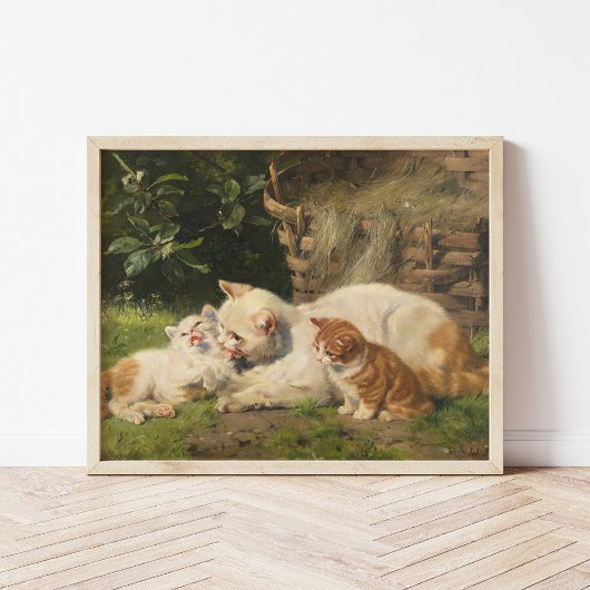 母猫と子猫 | ジュリアス・アダム ポスター