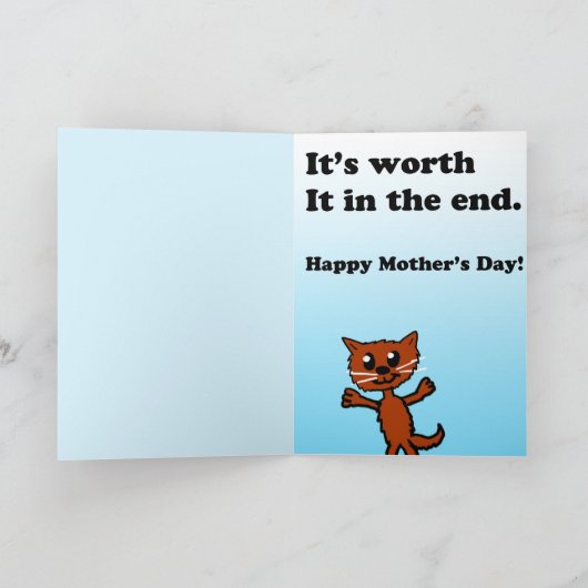 母猫の母の日カード カード (内部)