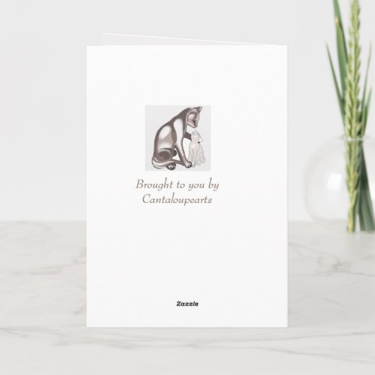 母猫・子猫 カード (裏面)