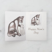 母猫・子猫 カード (内部)