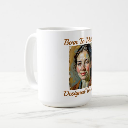 母生まれ引用文マグ コーヒーマグカップ (正面左)