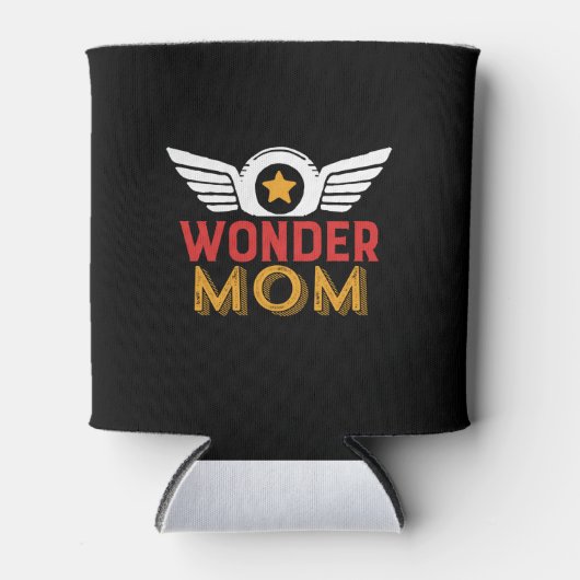 母疑問に思母の日のギフトスーパーヒーローお気に入りの 缶クーラー (正面)