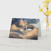 母白鳥 カード (黄色い花)