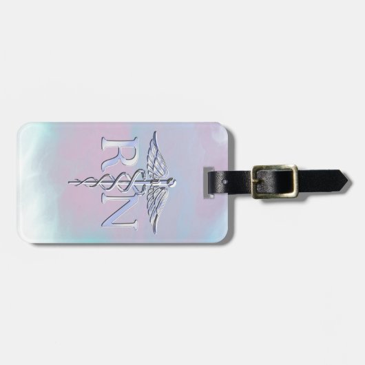 母真珠のスタイルのRNのケリュケイオンのようなクロム ラゲッジタグ (正面横)