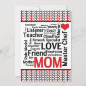 母祝の日か母の誕生日 招待状 (正面)