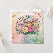 母祝の日の誕生日 カード (正面/裏面インサイチュ)