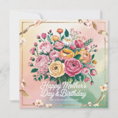 母祝の日の誕生日 カード (正面)