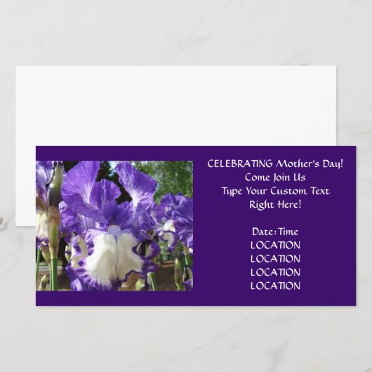 母祝の日！招待状来の参加 (正面/裏面)