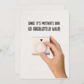 母笑わされるの日カード – 母のサーモスタット 招待状 (正面/裏面)