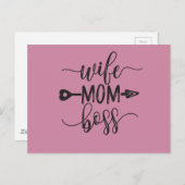 母素晴らしの日の贈り物の妻の母のボスのアイディア ポストカード (正面/裏面)
