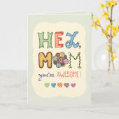 母素晴らし母の日のグリーティングカード カード (黄色い花)