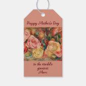 母素晴らし母の日フローラバラギフトラベル ギフトタグ (正面)