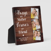母素朴娘パーソナライズされた3写真ママ フォトプラーク (正面)