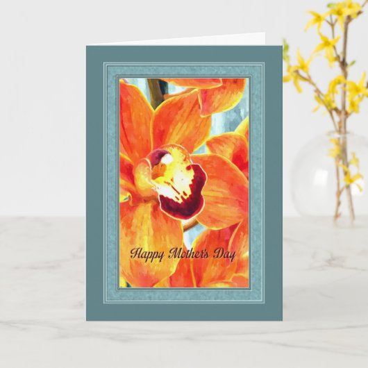 母絵を描蘭 カード (黄色い花)