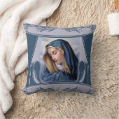 母聖母マリアの悲しい青 クッション (ブランケット)