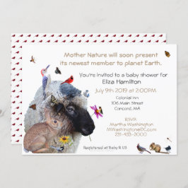 母自然の赤ちゃんシャワーの招待状: 招待状