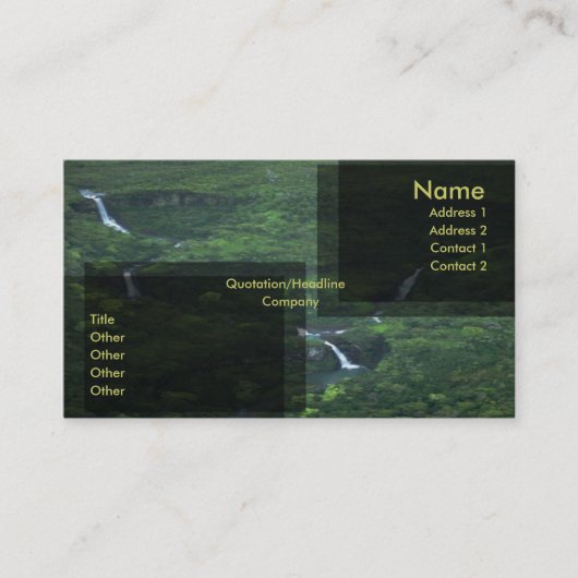 母自然名刺 名刺 (正面)